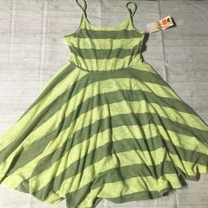 Striped bathing suit cover burnout dress